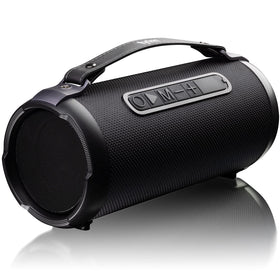 Tyler lifestyle shot with speaker at home and outdoors.