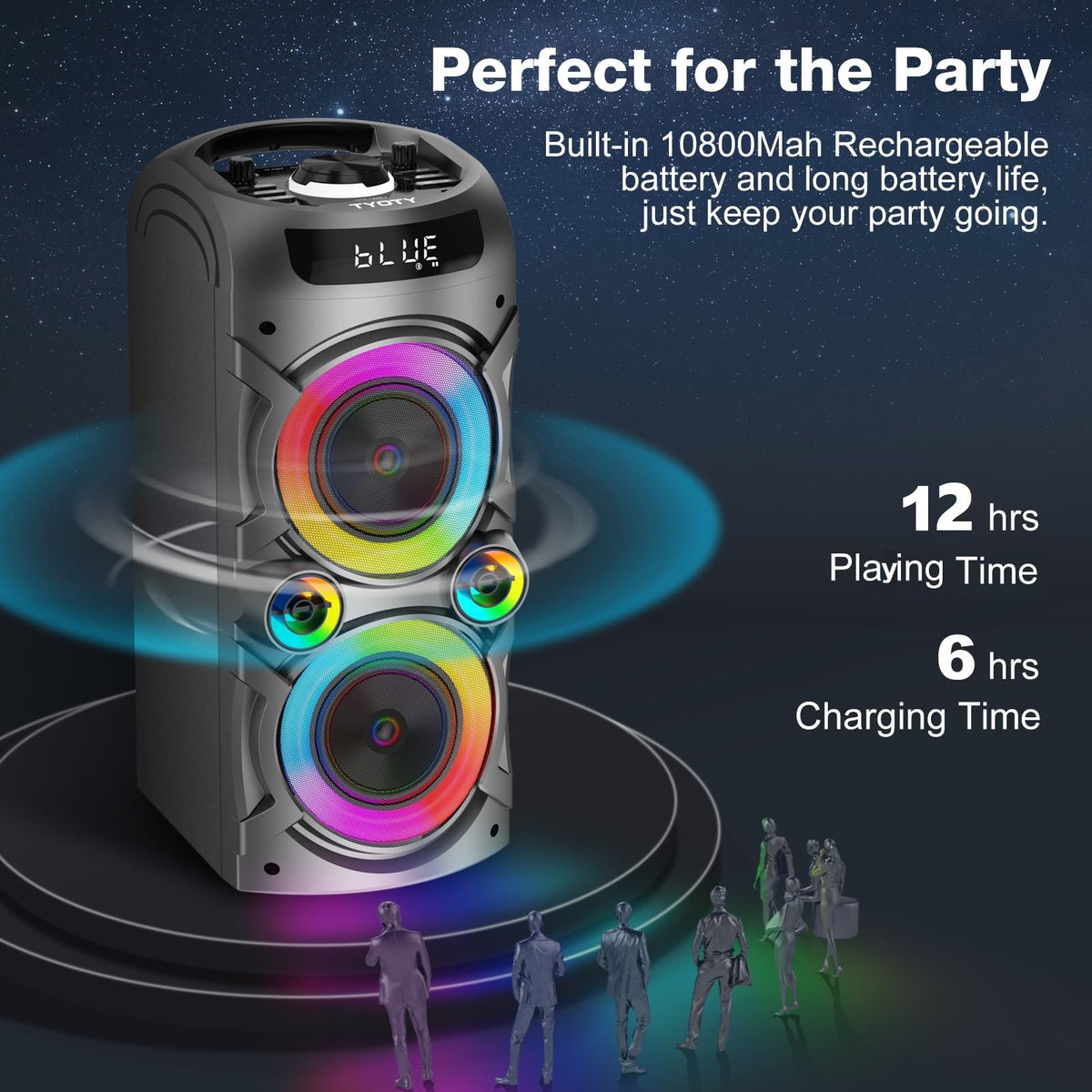 TYOTY A93 10800mAh battery powering hours of playtime.