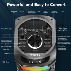 TYOTY A93 two 5-inch subwoofers deliver deep bass.