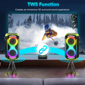TYOTY A98 3.5mm AUX supports wired connections to non-Bluetooth devices