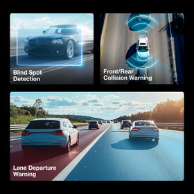 Type S T200 blind-spot warning highlights nearby vehicles during lane changes