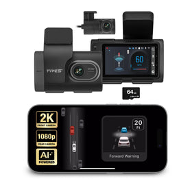 Type S T200 front camera view for clear road detail and quick incident review