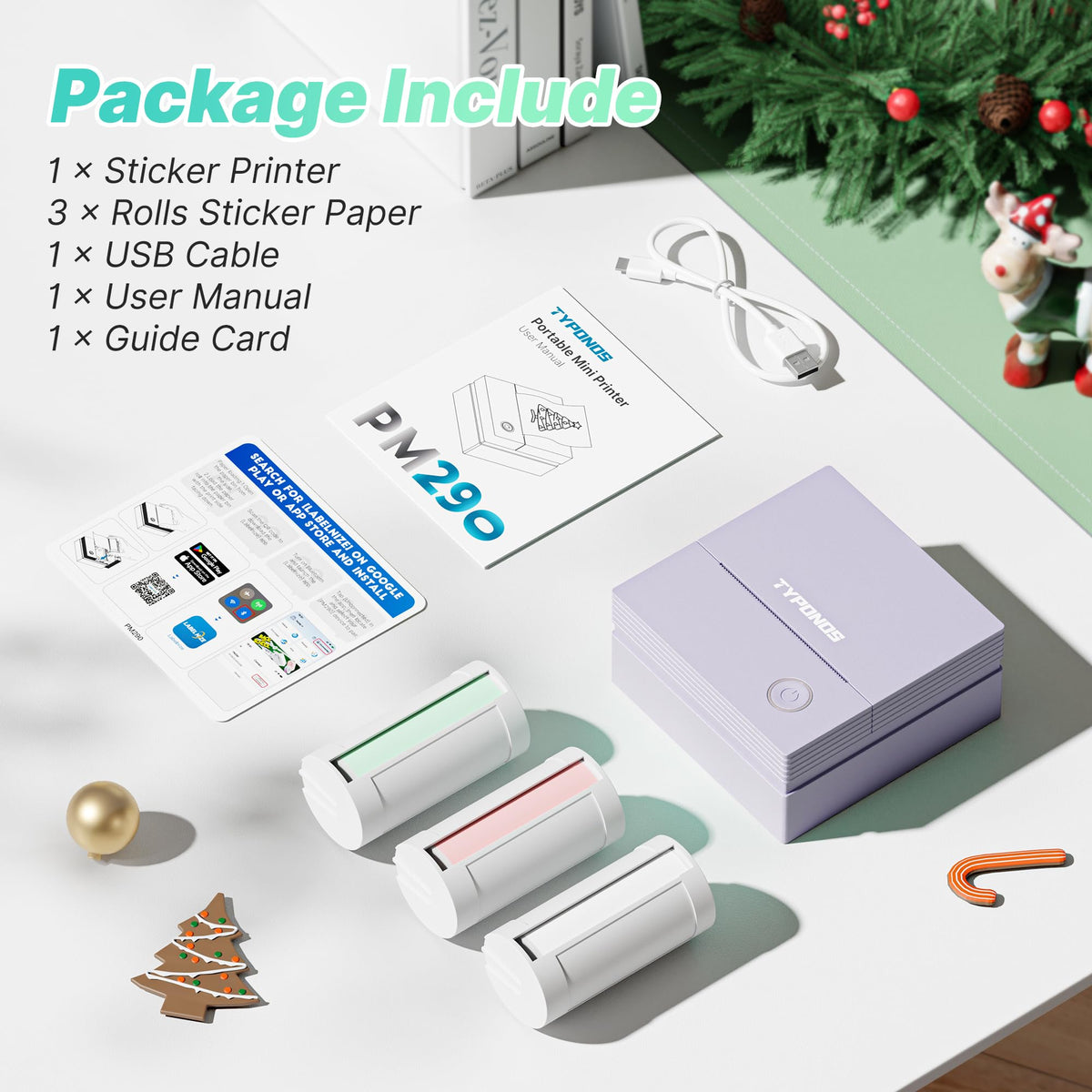 Compact and portable PM290 design fits in bags for school, office, or home.