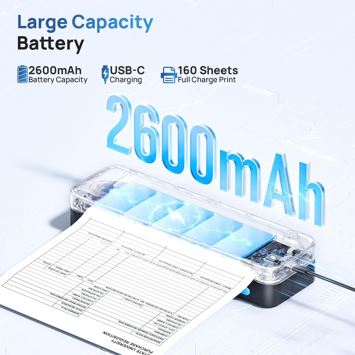 TYPONOS D820 printing a receipt in hand showing fast mobile printing benefit