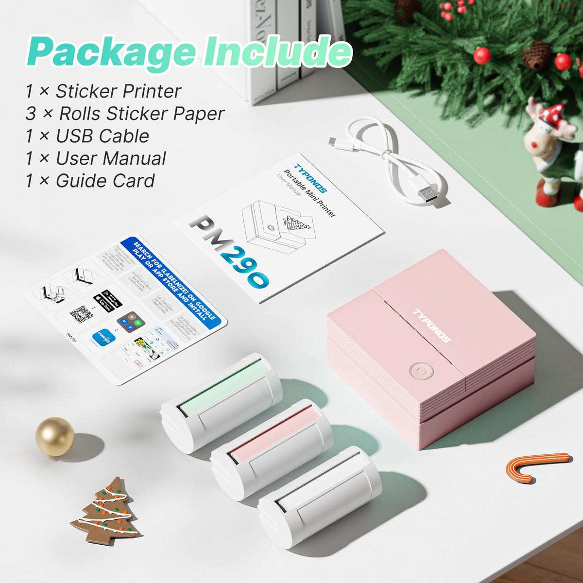 DIY gift labels printed cleanly on the PM290 monochrome printer