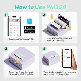 DIY gift labels and small business receipts printed with PM290.
