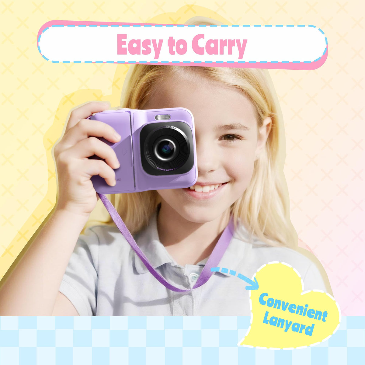 TYPONOS kid camera travel-ready and compact for on-the-go moments