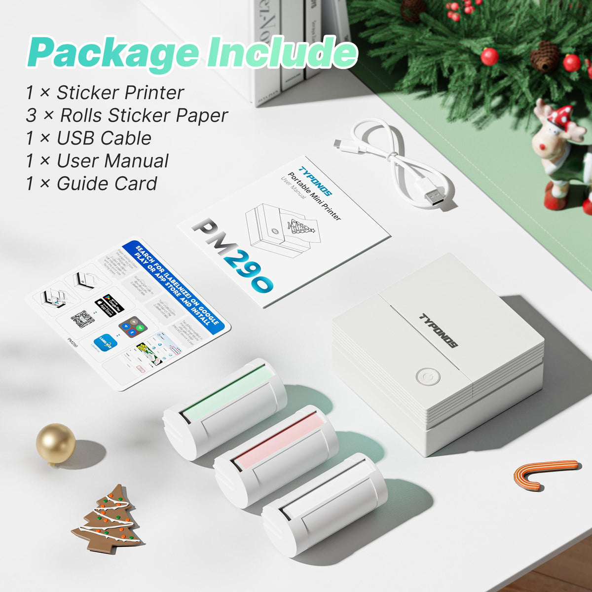 Typonos PM290 compact design fits in a bag and workspace.