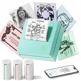 TYPONOS PM290 front view shows compact design for on-the-go label printing