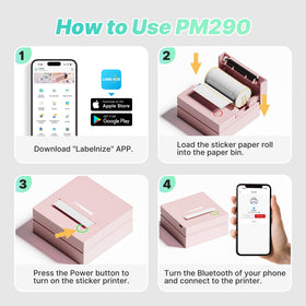 Student using PM290 for planning and organizing with stickers