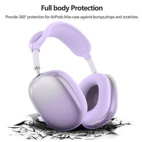 TYSORETY AirPods Max protective shell with clear TPU and silicone materials.