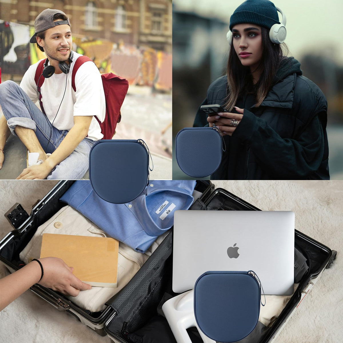TYSORETY blue case with wrist strap for on-the-go portability.