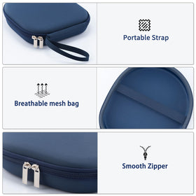 TYSORETY blue case with dual zip closure for secure, easy access.
