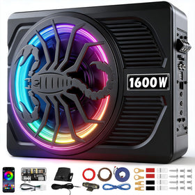 TZGBASS 1600W underseat subwoofer delivering deep bass without bulky boxes.
