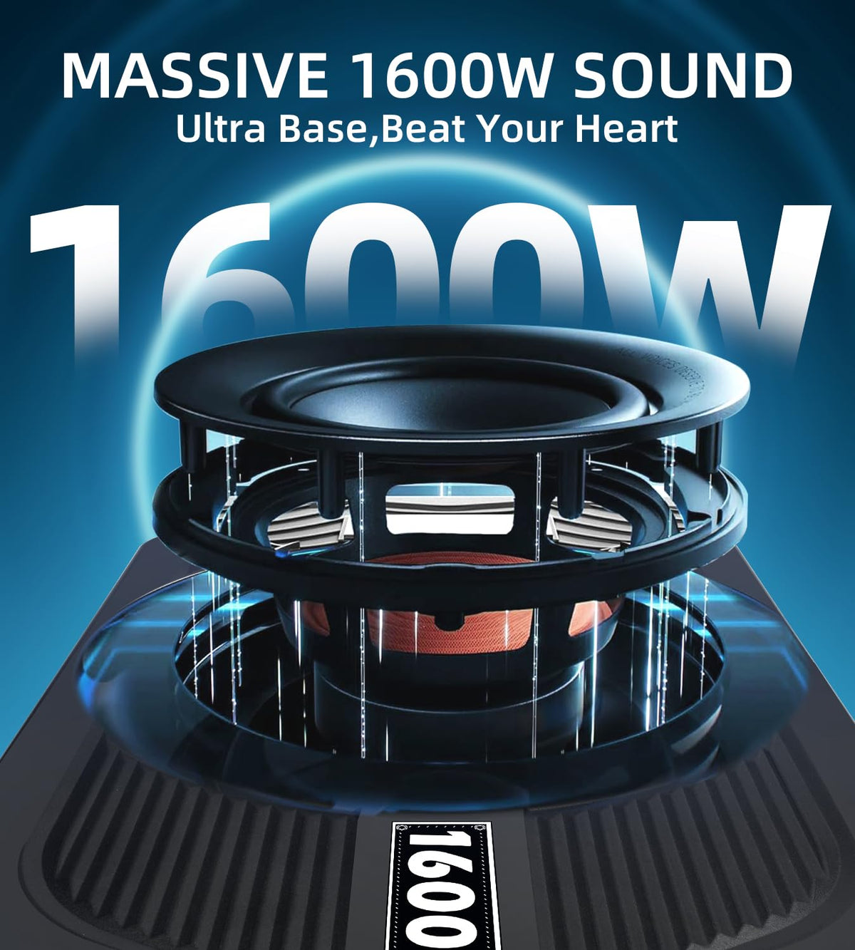 TZGBASS built-in Class D amp powering clean, efficient bass response.