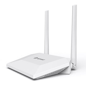 U-SPEED N300 router front view showing compact home-office design benefits