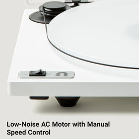 Orbit Plus Gen 2 tonearm closeup highlights precise tracking and low distortion.