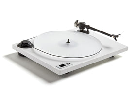 U-Turn Audio Orbit Plus Gen 2 turntable base in white, offering sleek visuals and stable playback.