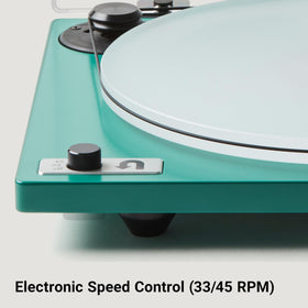 Orbit Special Turntable Green in-motion platter showing smooth operation