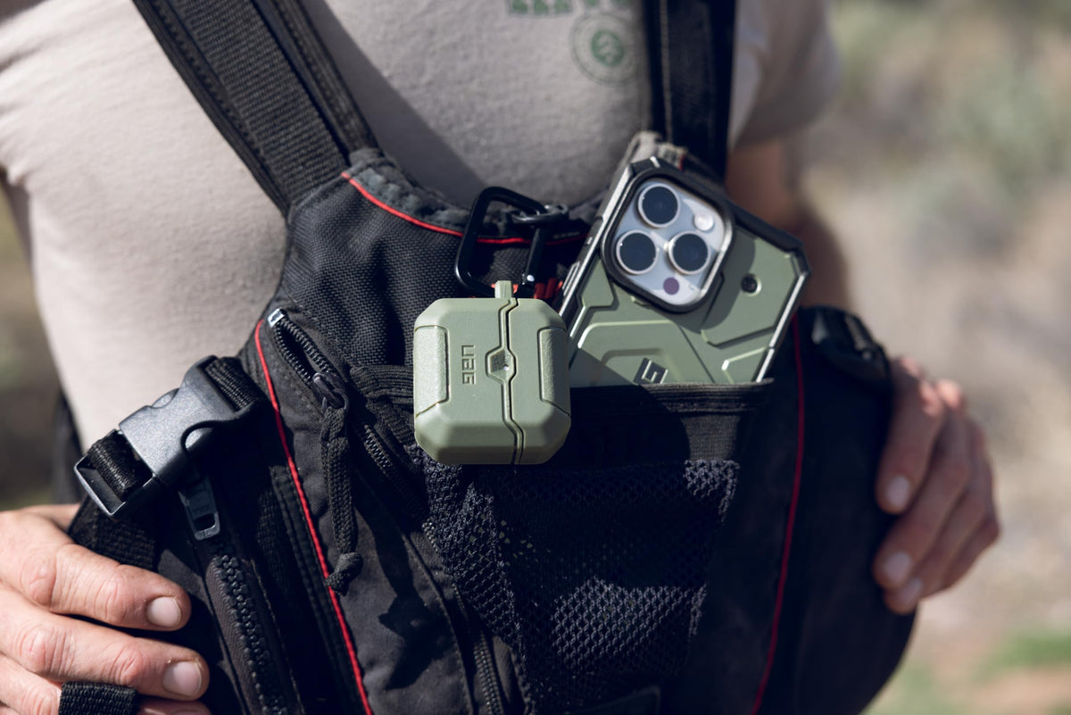 URBAN ARMOR GEAR textured grip surface for secure handling and anti-slip