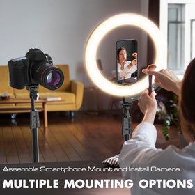 UBeesize ring light in use during live streaming to improve video clarity