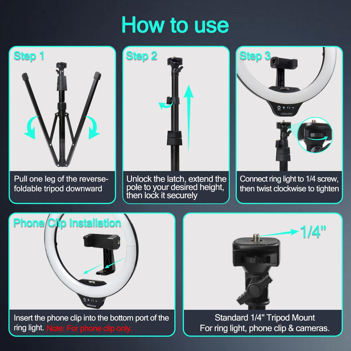 UBeesize low-angle setup capturing food photography with stable overhead light