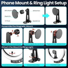 UBeesize magnetic phone holder attached to phone for quick secure mounting