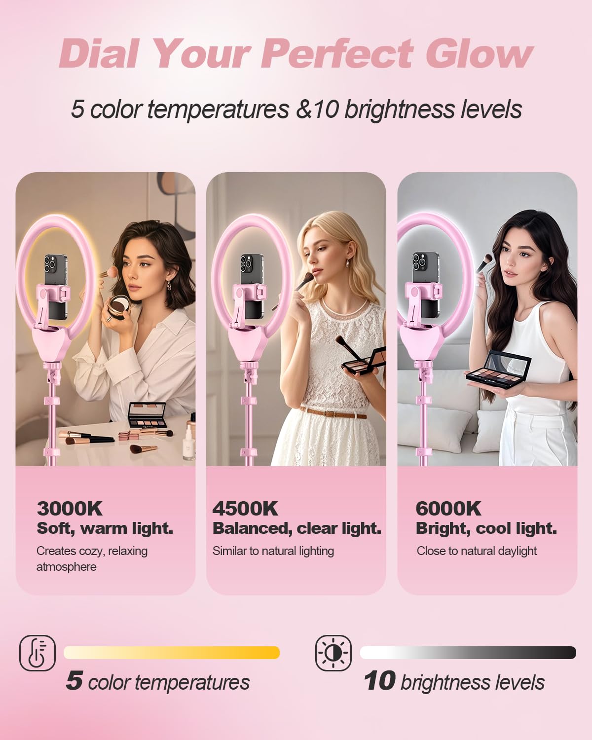 UBeesize adjustable phone holder detail showing secure grip and flexible angles benefit