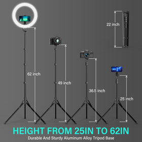 UBeesize ring light in use for selfie portrait delivering flattering, shadow-free illumination