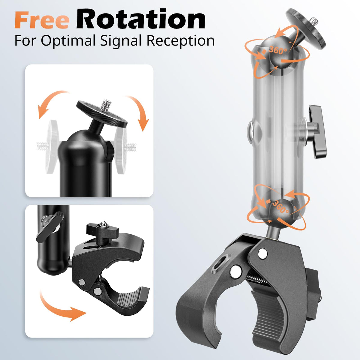 UBeesize Starlink Mini ball-joint adjustment enables precise angle for better signal reception.