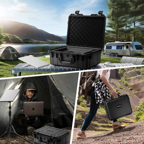 Back view of the case highlighting compact travel-ready design