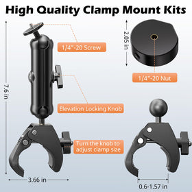 UBeesize Starlink Mini clamp mechanism close-up for quick tool-free installation.
