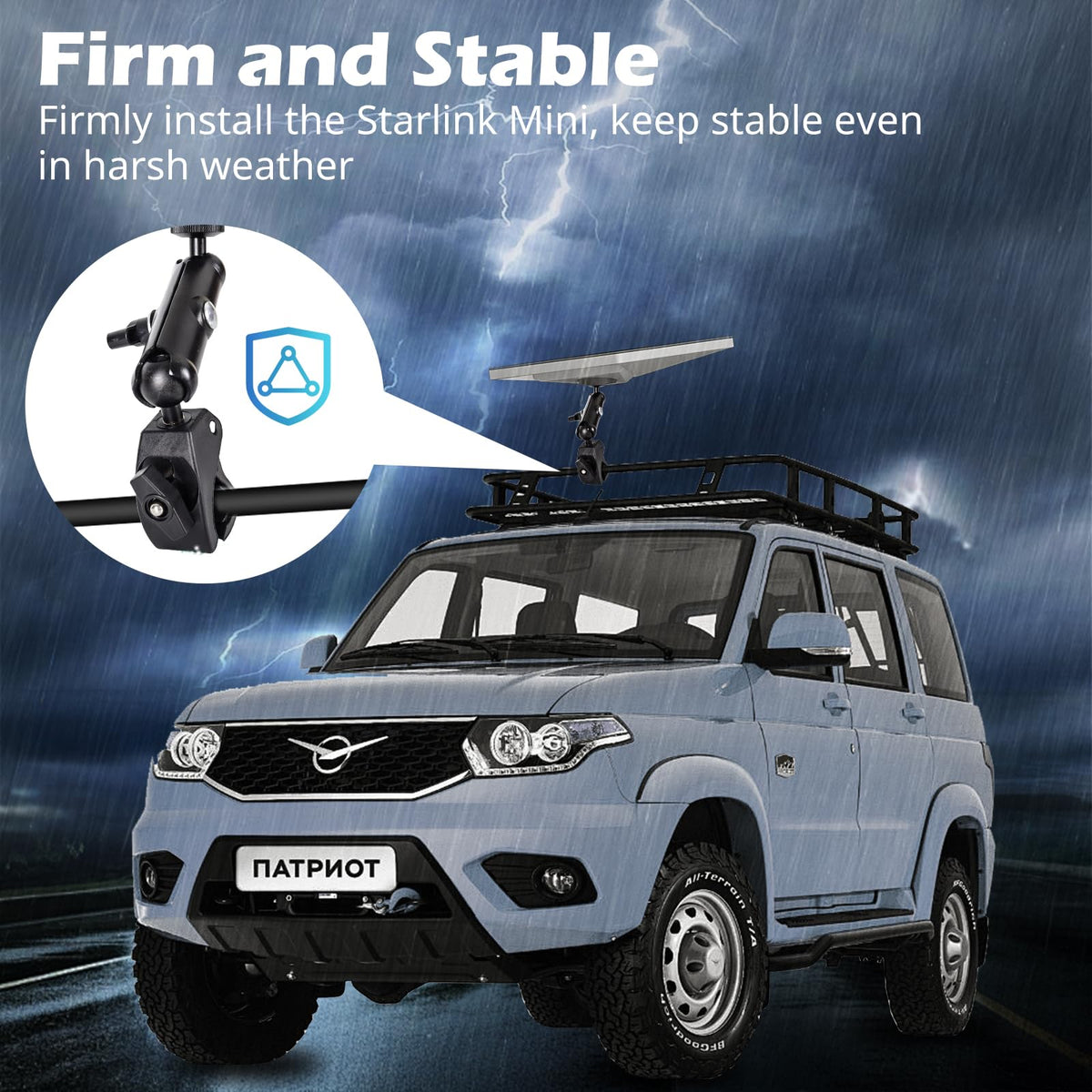 UBeesize Starlink Mini Mount easy-install design speeds up satellite alignment.