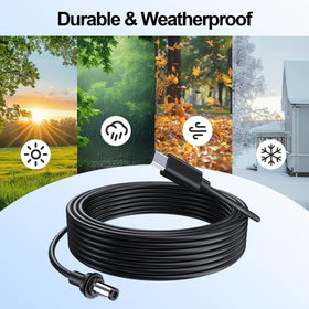 UBeesize cable next to ruler for scale, demonstrating 10FT reach and flexible routing