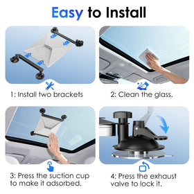 Portable and tool-free design of UBeesize Starlink Mini suction mount in travel kit.