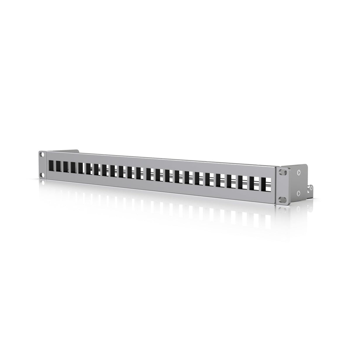Ubiquiti 24-Port Blank Keystone Patch Panel in-rack mount enables tidy cable management