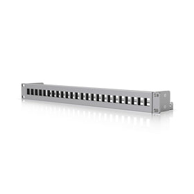 Ubiquiti 24-Port Blank Keystone Patch Panel in-rack mount enables tidy cable management