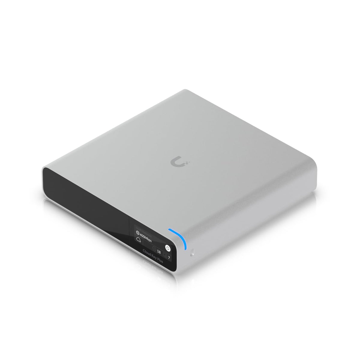 Rear panel of the Ubiquiti Cloud Key Gen2-SSD showing ports for PoE and data.