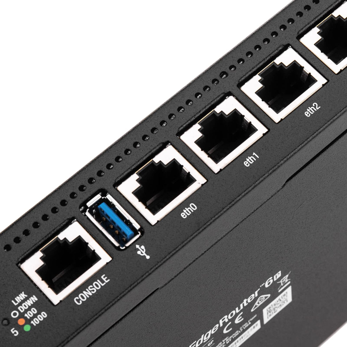 Ubiquiti ER-6P router with Gigabit SFP port for fiber connectivity