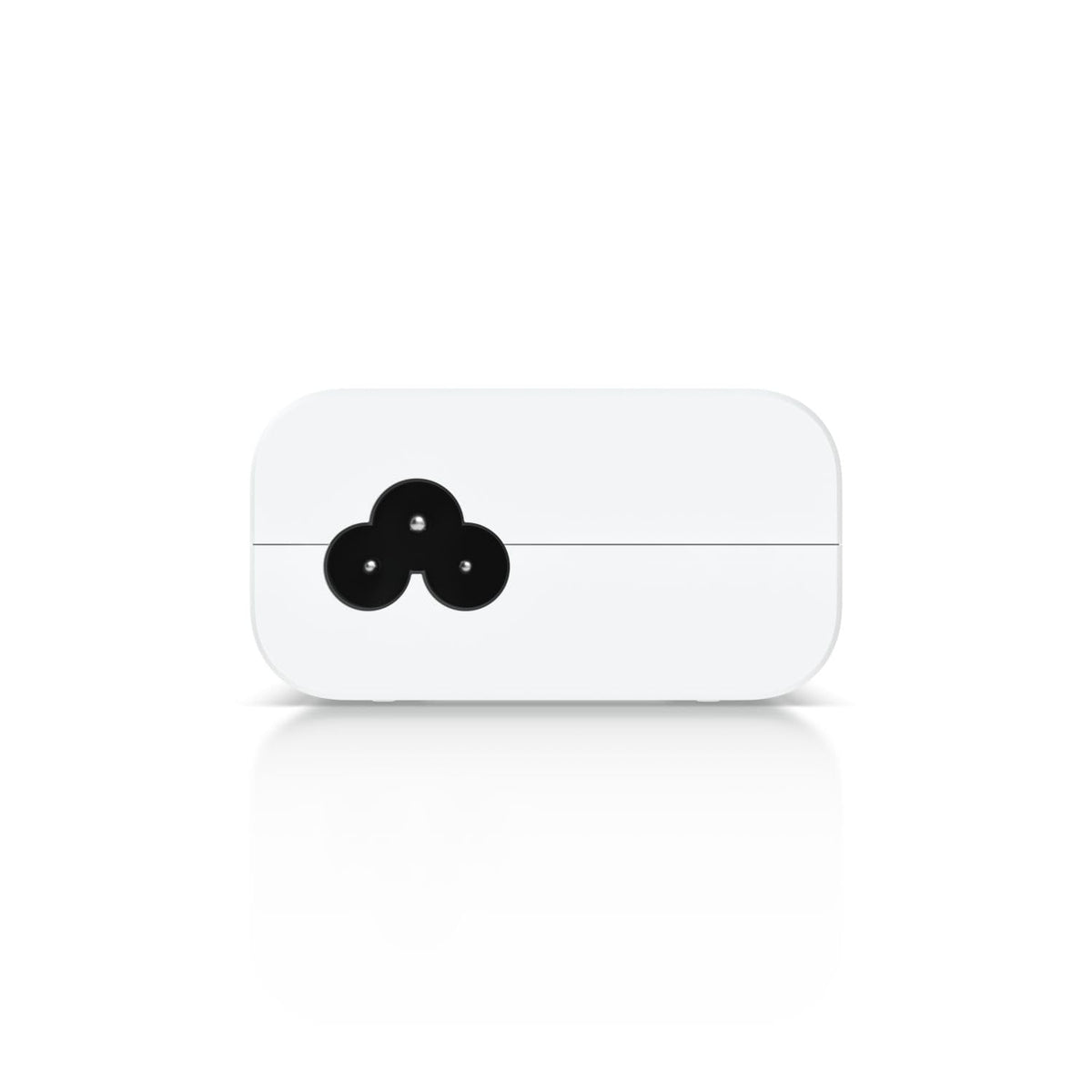 Ubiquiti PoE+ adapter installed with an access point illustrating streamlined powered setup