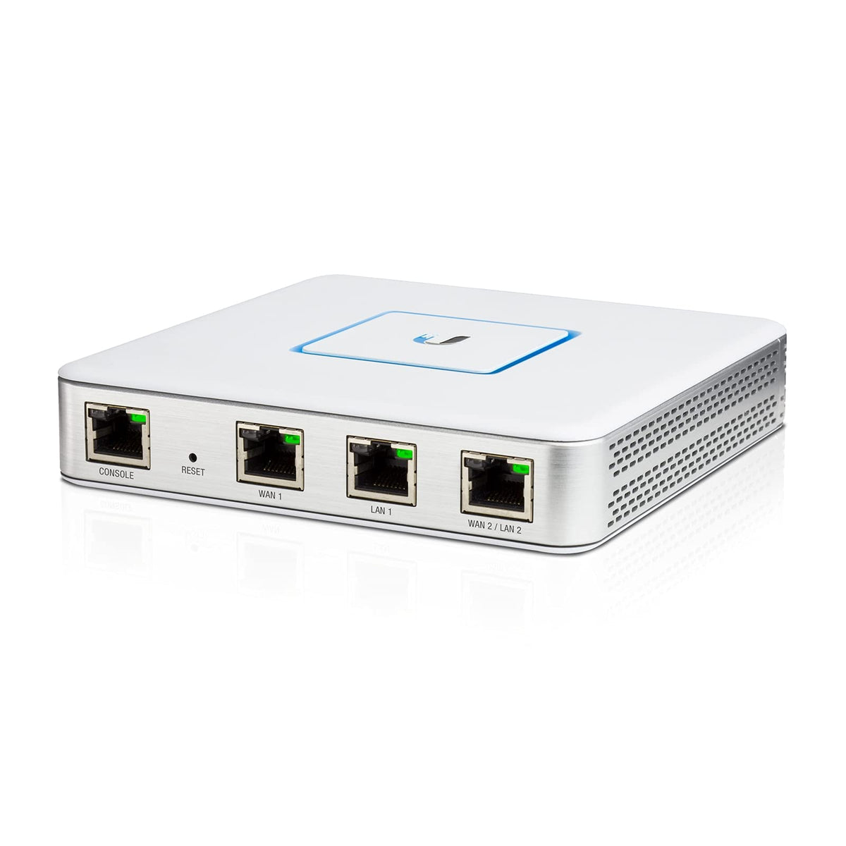 Ubiquiti UniFi USG front view showing compact design ideal for small networks