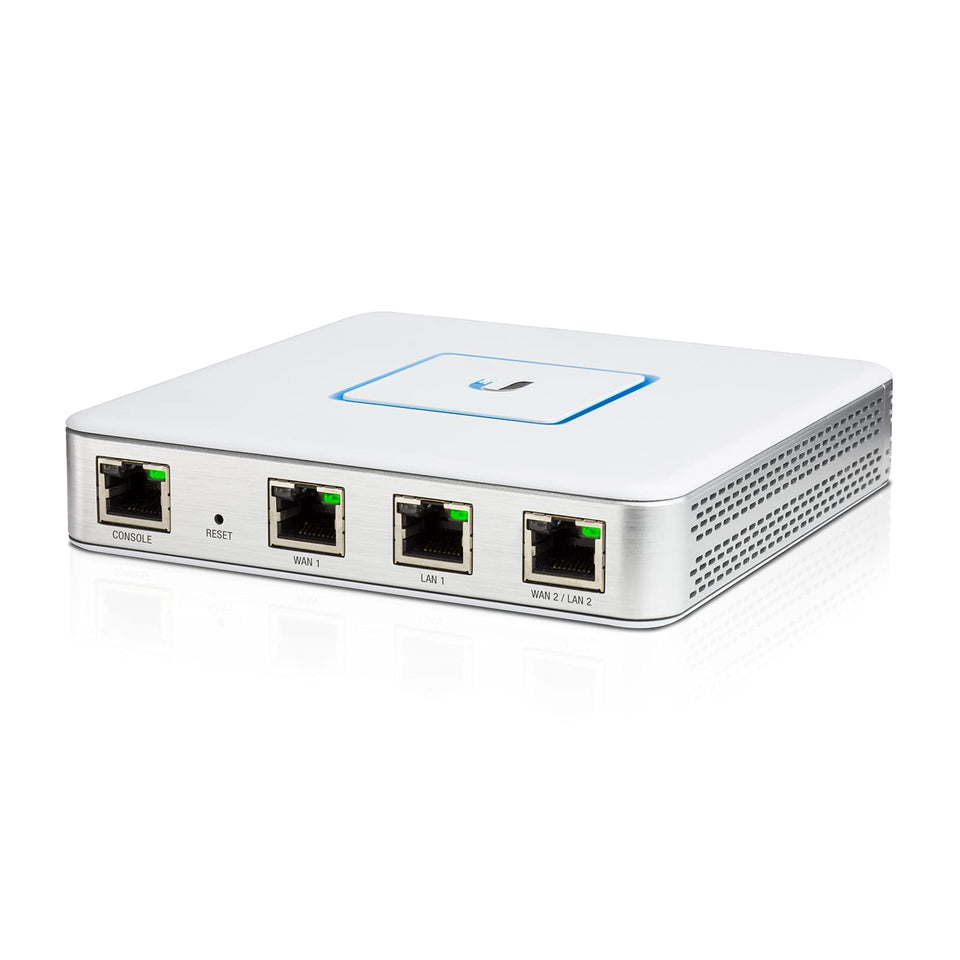 Ubiquiti UniFi USG front view showing compact design ideal for small networks