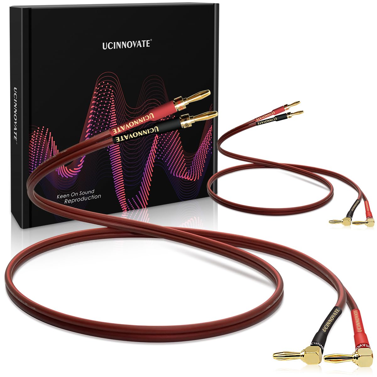 UCINNOVATE 2m hi-fi OFC speaker wire ready for clear audio transmission