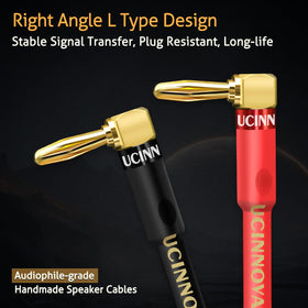 UCINNOVATE banana plug connectors at both ends enable easy plug-and-play installation