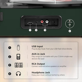 Udreamer cartridge and included 45 RPM adapter detail to play singles without slipping
