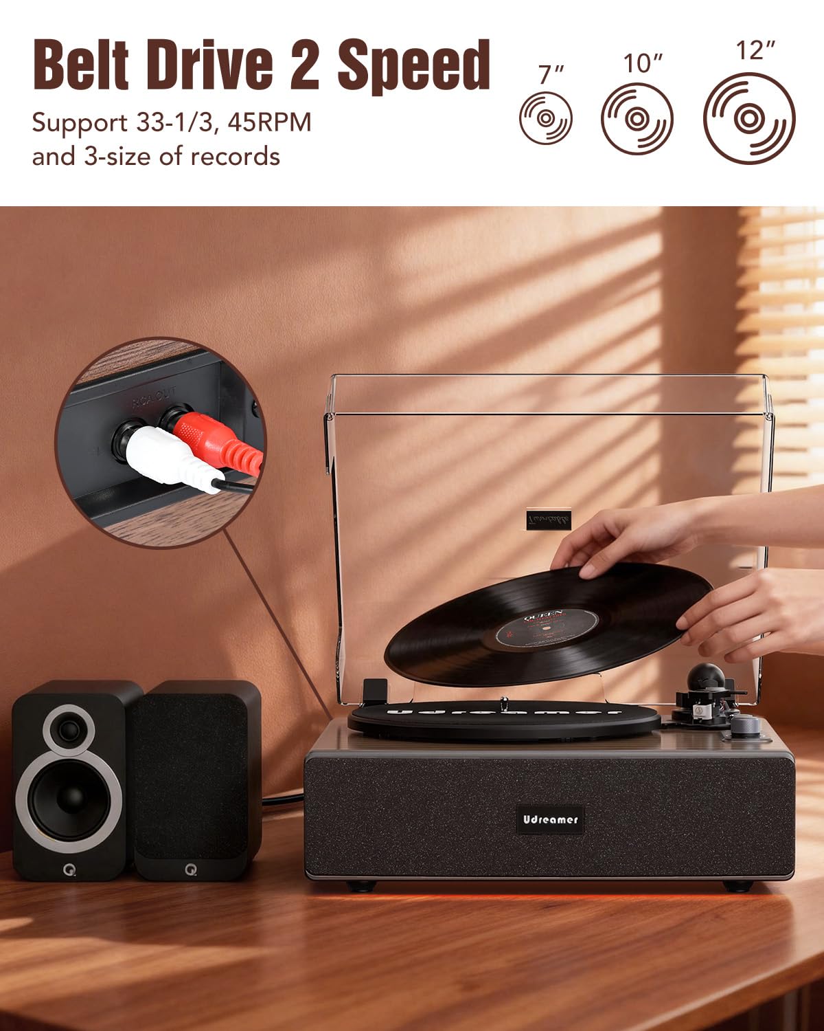 Udreamer auto-stop feature protects records by stopping at the end.