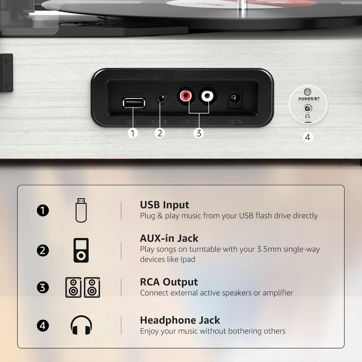Udreamer detachable dust cover open protecting vinyl from dust and debris