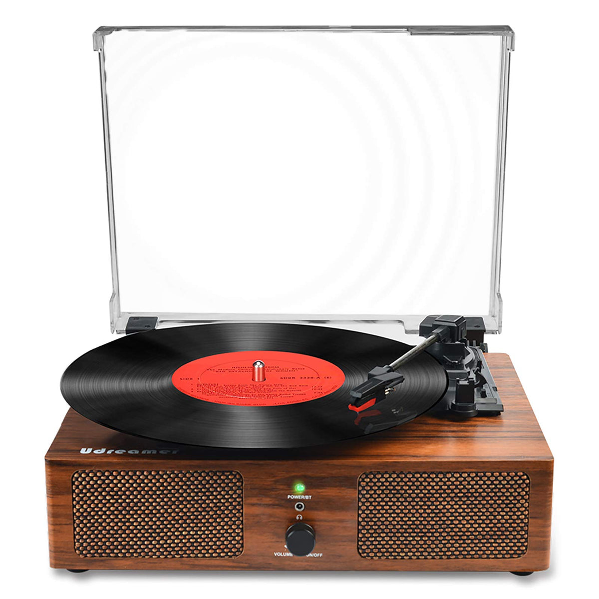 Udreamer front view wooden cabinet showing vintage style and quick setup benefit