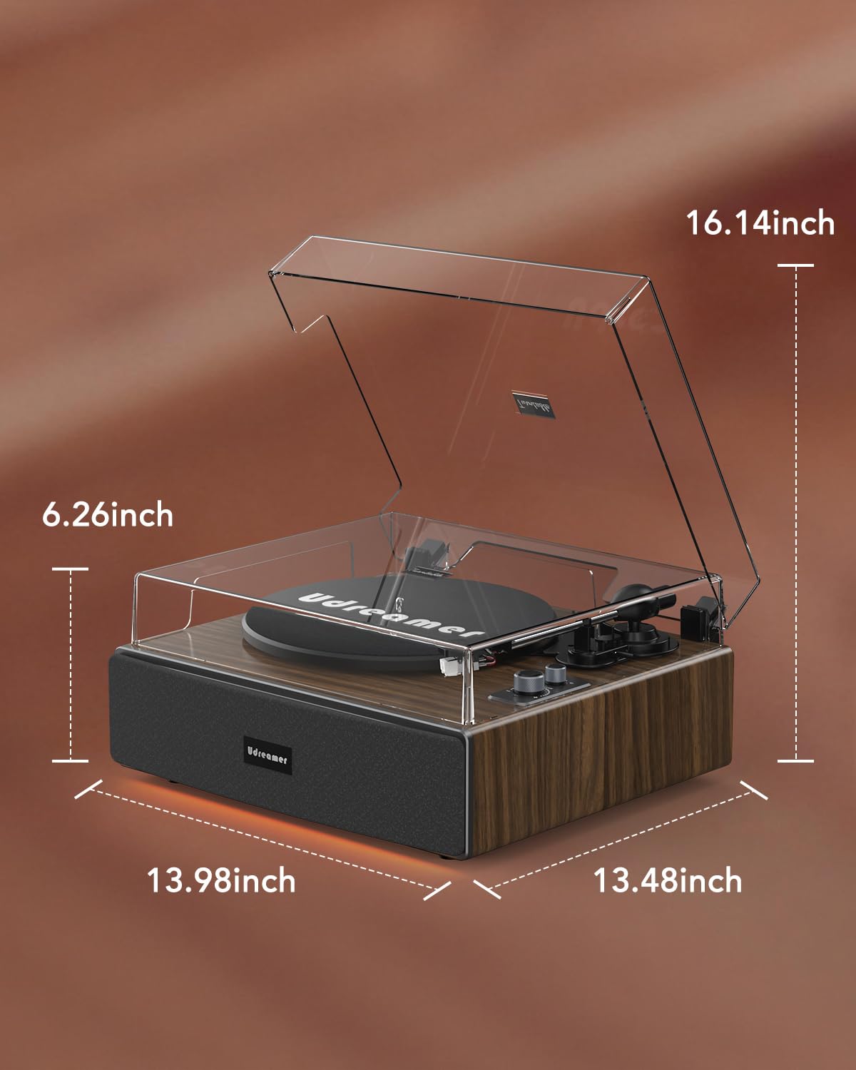 Udreamer retro woodgrain design blends classic style with modern convenience.