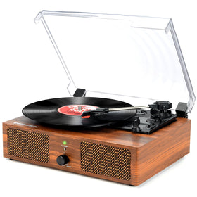 Udreamer UD-001 vinyl turntable with built-in speakers for rich stereo sound.